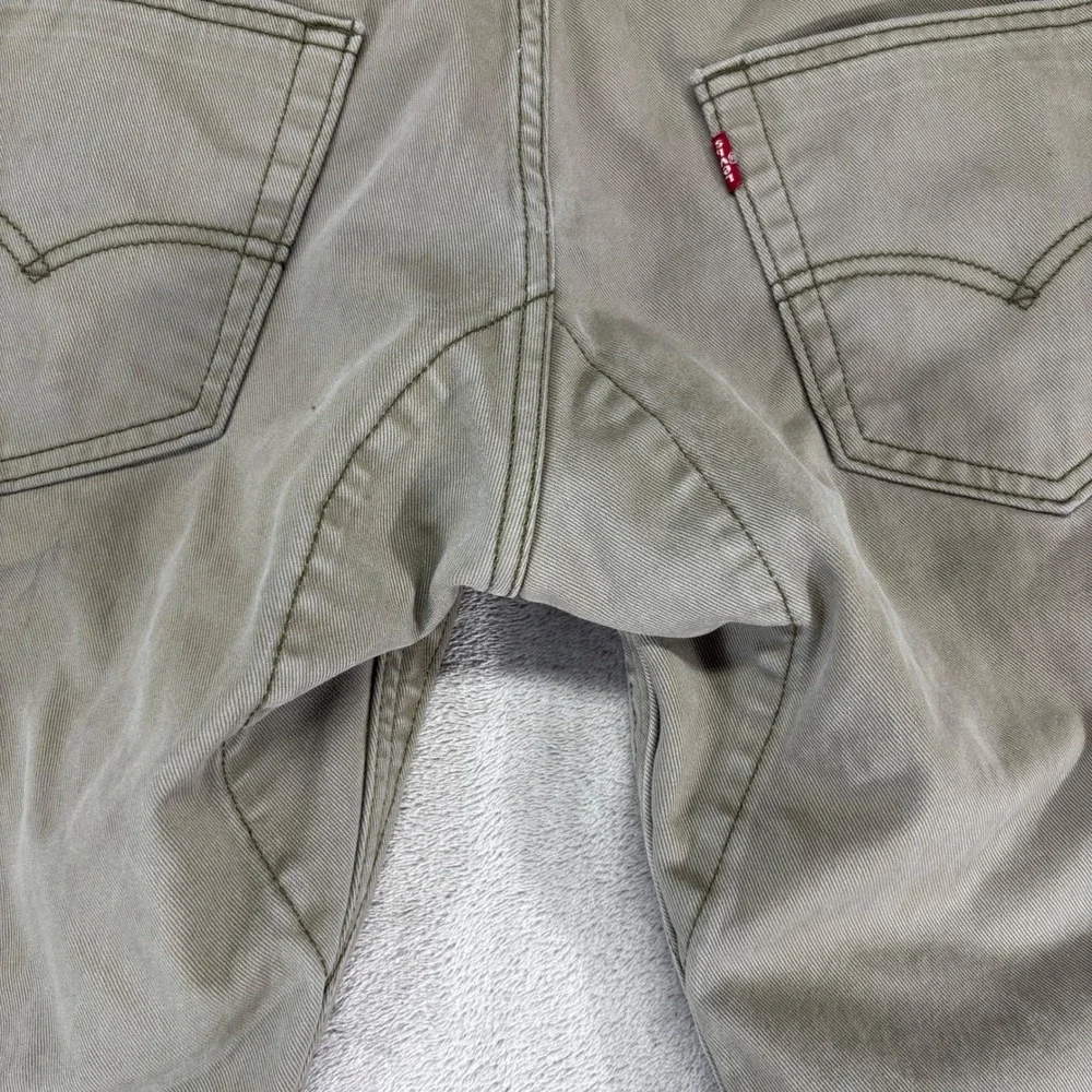 Levis 511 Slim‎ Fit Pants Mens 32x34 Olive Green Khaki Twill 19111-0129